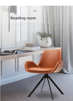 2022 nouveau Design 360 degrés pivotant moderne en cuir PU luxe salle à manger chaises pour bureau à domicile cuisine école salle de bain métal