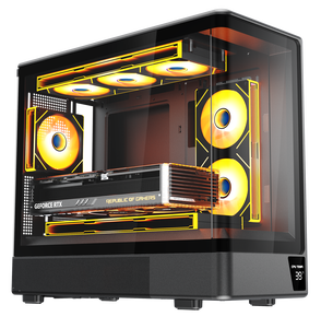 เคสคอมพิวเตอร์พร้อมพัดลม รองรับระบบระบายความร้อนด้วยน้ำขนาด 360 มม. รองรับการ์ดจอขนาด 460 มม. พร้อมหน้าจอแสดงอุณหภูมิ รองรับเมนบอร์ด Micro ATX เคสคอมพิวเตอร์สำหรับเล่นเกมแบบตั้งโต๊ะ - Product Image 6