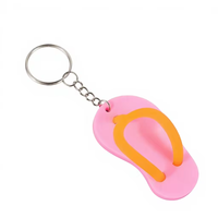 Fastory Wholesale Mini PVC Soft Rubber Flip Flops Slipper Keychain Popular Sandals Shoe Keyring Charms for Gifts
