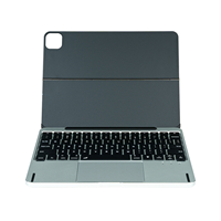 Coque rigide en alliage d'aluminium sans fil pour 5.3 Slim Keyboard Case pour iPad Pro 11 "12.9" 3 LED Backlit Auto Wake/Sleep