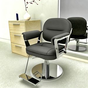 Modern Design Portable Metal Hydraulic Orange Barber Chair 360 Degree Swivel Function for Salon Furniture Living Room Hotel Use - Product Image 5