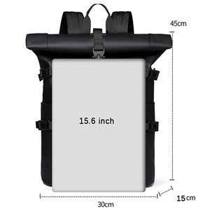 Mochila de Viaje Multifuncional 18 1680d de Nailon y Poliéster Laminado, con Múltiples Compartimentos, Expandible, Impermeable, con Puerto USB y Protección Antirrobo, de Lujo - Product Image 2