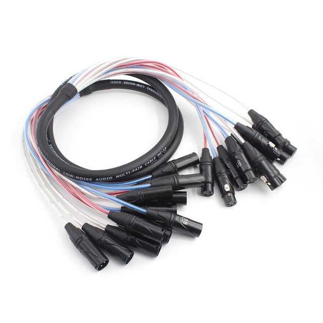 XLR 3 Pin Snake Cable 4 8 Channel XLR Male to Female Snake Cable, Colorful Microphone Audio Cable, for Stage,Recording Studio