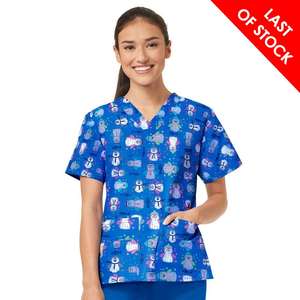 ชุดยูนิฟอร์มพยาบาลลายคริสต์มาส ผ้าฝ้าย 100% คุณภาพสูง ขายส่ง - Product Image 5