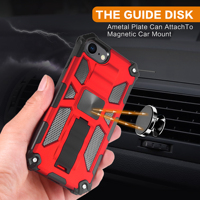 Support de voiture magnétique antichoc à l'intérieur de la coque de téléphone de couverture arrière de béquille pour iphone 6/7/8/11/12/13/14/15/16