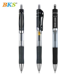BKS ปากกาหัวกระสุนพลาสติกสีฟ้าขนาด0.5มม. โลโก้ที่กำหนดเองเจลสีกลางสำหรับใช้ในสำนักงานและโรงเรียน - Product Image 3