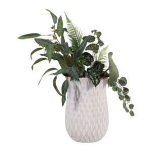 Vaso Rotondo Decorativo in Terracotta con Texture, Accento in Ceramica per Soggiorno e Arredamento Casa - Product Image 2