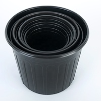 Pot de plantation rond en plastique noir de grande taille pour le contrôle des racines, fourni par l'usine