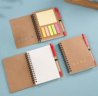 Individuelles LOGO 60-Blatt Spiralnotizbuch Stift-Set A6 Mini Liniertes Journal Schülertagebuch Kinder Schulbedarf Kraftpapier ABI BY-T04