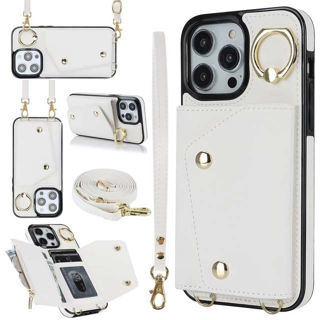New Trendy Card Wallet Case TPU+PC Shockproof Mobile Phone Case for iPhone 17 16 15 14 13 12 11 Pro Max