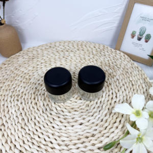Pot en verre rond noir mat de 120ml avec couvercle à l'épreuve des enfants, stockage de concentrés de fleurs avec couvercle CR - Product Image 3