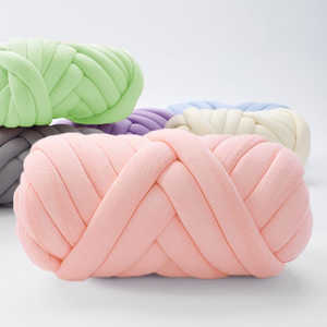 Hilo de poliéster de 3 cm para tejer a mano, trenzado, relleno, vegano, súper grueso, tipo tubo de terciopelo, para ganchillo - Product Image 2