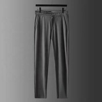 Ensemble sportif fin pour homme été 2024, t-shirt col polo uni et pantalon long, vêtements pour homme
