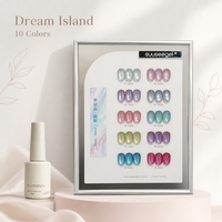Suuseegel 2026 Nouvelle Arrivée Dream Island Kit de Vernis Gel Effet Œil de Chat Perles de Verre 10 Couleurs 15ml pour Salon de Manucure