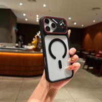Coque de téléphone magnétique transparente pour Apple iPhone 18 Pro Max/17 Pro/16, protection anti-chute avec protection des quatre coins pour iPhone 17
