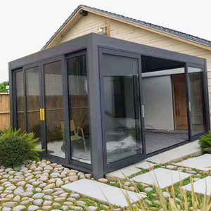Pérgola Moderna de Aleación de Aluminio con Motor Eléctrico, Puerta <span class=keywords><strong>Enrollable</strong></span>, Toldo, Protección Contra el Viento y la Lluvia, Persianas, Pabellón - Product Image 1