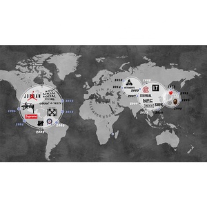 Foshan personnalisé moderne carte du monde <span class=keywords><strong>3D</strong></span> adhésif papier peint Mural étanche et antistatique pour salon motif botanique - Product Image 5
