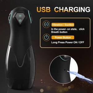 Entrenador de vibraciones <span class=keywords><strong>para</strong></span> <span class=keywords><strong>hombres</strong></span> Totalmente automático12 Vibración y 5 Copa de masturbación de empuje Succión Masturbador telescópico Juguete sexual - Product Image 6