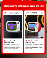 Console de jeu portable rétro H7 Mini TV avec écran couleur HD de 3,5 pouces, écran non tactile, 749 jeux, sans fil 2,4 GHz, autonomie de 5 heures