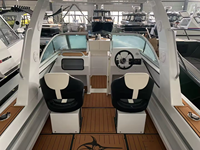 Bateau de pêche en aluminium 21 pieds à prix d'usine, type Bowrider, coque en V profond, pour navigation en haute mer, yacht de plaisance ouvert, navire de croisière sportive