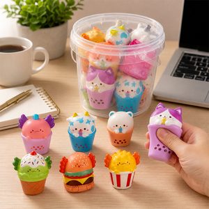 Bulk Kawaii Dessert Cup Squishies Gentle Rebound Memory Foam <b>Fidget</b> Collection Birthday Party Favors For Children - Product Image 4