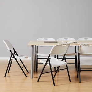 Alta calidad 6-8 personas Garden Party Rental 6 pies de plástico blanco mesa plegable y sillas <span class=keywords><strong>Set</strong></span> para eventos - Product Image 2