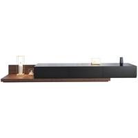 Meuble TV moderne avec rangement rétractable multifonctionnel de style nordique