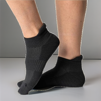 Chaussettes de compression tricotées Viasox pour femmes et hommes, ODM 14 mmHg, soutien améliorant la circulation, extra coussinées (Noir L/XL)