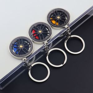 Porte-clés rotatif en métal en forme de moyeu de roue, porte-clés de voiture en métal en forme de jante de frein, porte-clés disques de frein et étriers de frein - Product Image 3