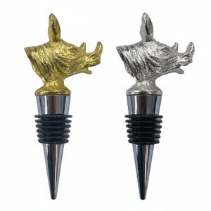 Botella con cabeza de rinoceronte, tapón de botella de vino duradero hecho a medida, disponible, colores personalizados, tapón de botella de vino - Product Image 1