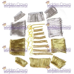 Fournisseurs et fabricants de franges en bullion |   Franges en fil de bullion métallique pour vêtements et textiles d'ameublement, utilisation décorative, or, argent - Product Image 3