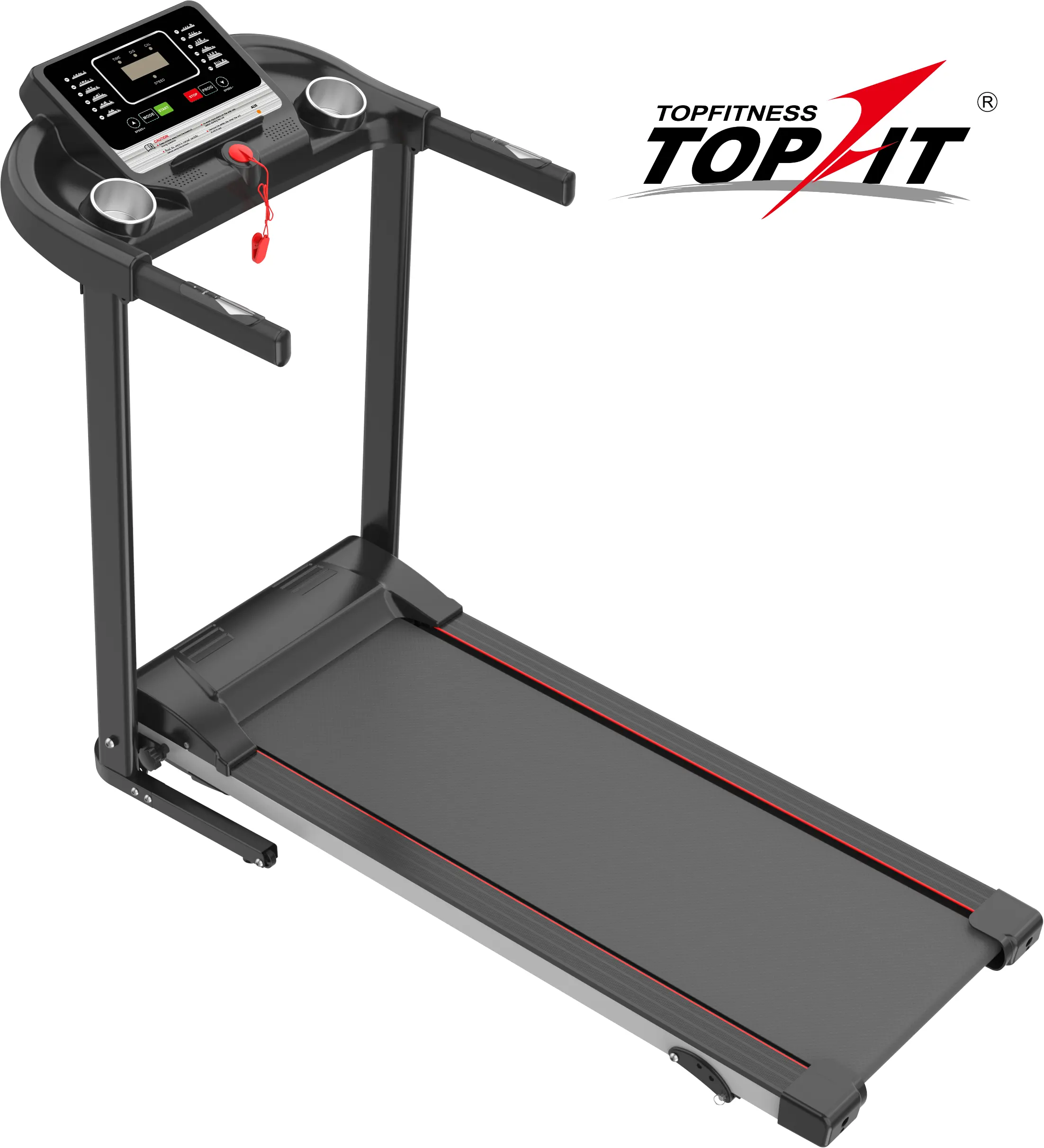 Topfit nova chegada de logotipo personalizada, máquina de corrida dobrável com preço barato