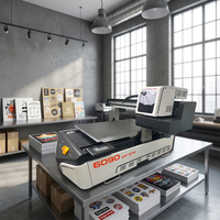 Impresora UV Plana A1 Tamaño A1 4 6090, Impresión de Adhesivos UV DTF, Impresora UV DTF Multifuncional con Cámara de Visión