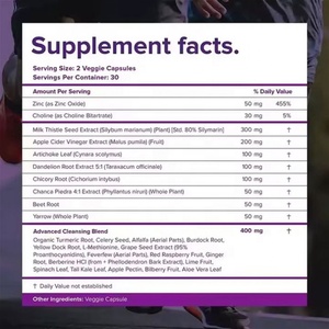 Cápsulas OEM Personalizadas para la Protección del Hígado, Desintoxicación Hepática, 4 Plantas, Vitaminas, Cardo Mariano, Diente de León, Suplemento para Limpiar y Desintoxicar el Hígado - Product Image 6