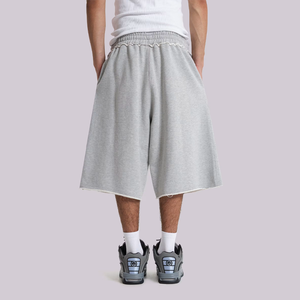 <span class=keywords><strong>Pantaloncini</strong></span> da <span class=keywords><strong>uomo</strong></span> in felpa di <span class=keywords><strong>cotone</strong></span> 100% personalizzati, 450GSM, a vita media, con coulisse, traspiranti, ampi, tinta unita, <span class=keywords><strong>taglie</strong></span> <span class=keywords><strong>forti</strong></span>, effetto distressed - Product Image 2