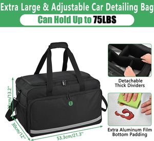 Échantillon gratuit, fabrication OEM, grands sacs de rangement pour produits de nettoyage, sac de transport portable pour produits de nettoyage avec poignée - Product Image 2