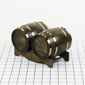 Table de <span class=keywords><strong>tonneau</strong></span> de <span class=keywords><strong>vin</strong></span> en bois double fabriquée à la main en pin massif chêne bois personnalisé Whisky bière tonneaux de <span class=keywords><strong>vin</strong></span> à vendre - Product Image 4