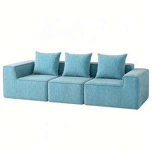 Muebles Modulares Modernos para <span class=keywords><strong>Sala</strong></span> <span class=keywords><strong>de</strong></span> Estar, Sofá Seccional <span class=keywords><strong>de</strong></span> Tela en Caja, Sofá Nube Comprimido al Vacío para Apartamento - Product Image 4