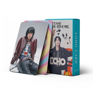 KPOP <span class=keywords><strong>Idol</strong></span> 55 unids/caja Bangtan Boys <span class=keywords><strong>JIN</strong></span> Echo Holographic Photocard Laser Lomo Card - Product Image 1