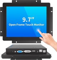 Nouvel écran tactile à cadre ouvert de 9,7 pouces PCAP à 10 points de contact, écran tactile industriel avec interface VGA/DVI, garantie de 3 ans