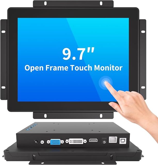 New 9.7 Inch Open Frame Touch Monitor PCAP 10-Point Touch Industrial Touchscreen Monitor /VGA/DVI Interface 3-Year Warranty