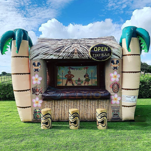 Barra de Bar Inflable Portátil para Fiestas en <span class=keywords><strong>la</strong></span> Playa y Jardín, con Diseño de Tiki Hut y Palmera - Product Image 1