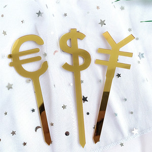 ท็อปเปอร์เค้กอะคริลิค รูปน้ำผึ้งและของหวาน พร้อมถุงเงินอวยพรวันเกิด สำหรับตกแต่งเค้กวันเกิด - Product Image 6