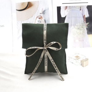Custom Ribbon Printed Cotton Twill <b>Envelope</b> Cosmetic Brush Wallet Packing Pouch Small Reusable Cotton <b>Gift</b> Handbag Dust Bag - Product Image 5