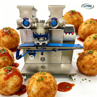 Máquina Encrustadora Controlada por PLC, Equipo de Llenado de Alimentos para la Producción de Mochi, Mooncake, Maamoul, Galletas y Pasteles Rellenos