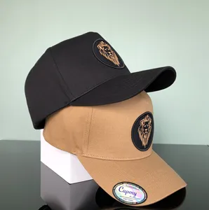 OEM Promotional Brown Sports Caps 3D Badge Embroidery 5 Panel Baseball Cap, New Fashion Custom Logo Men Women Baseball Hats Caps