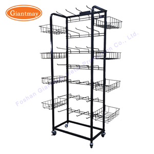 Kim loại móc siêu thị sô cô la và kẹo hiển thị đứng giá sàn đứng Dây Kệ giỏ cho đồ ăn nhẹ - Product Image 2