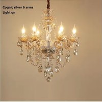 Luxe nouveau K9 moderne cristal Lustres De Cristal lampes lustres AC110V/220V décoration de la maison luminaire pour salon