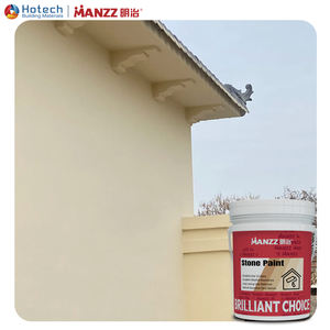 Peinture texturée à base d'eau pour pierre, pulvérisable, appliquée au truelle, revêtement en pierre véritable pour mur extérieur - Product Image 1