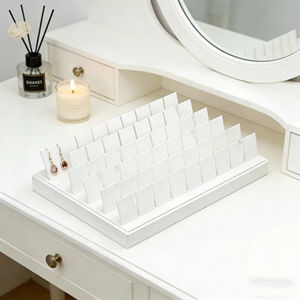 Expositor de Pendientes de Alta Gama, Hecho a Mano, Clásico, Cubierto de Terciopelo Blanco, Soporte de Exhibición de Joyería para Pendientes, Set de Exhibición de Joyería - Product Image 1